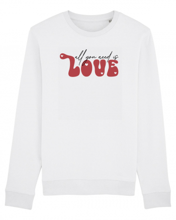 de dragoste in stil retro vintage - All You Need Is Love White