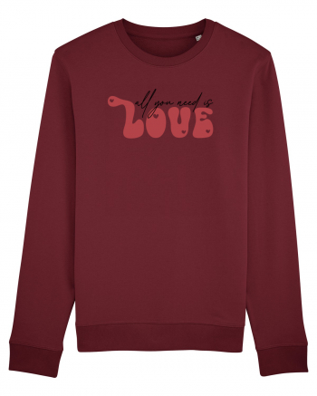 de dragoste in stil retro vintage - All You Need Is Love Burgundy