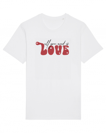 de dragoste in stil retro vintage - All You Need Is Love White