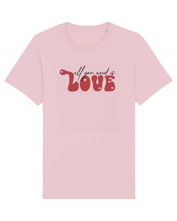 de dragoste in stil retro vintage - All You Need Is Love Cotton Pink