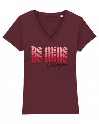 de dragoste in stil retro vintage - Be Mine Valentine Burgundy