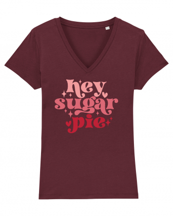 de dragoste in stil retro vintage - Hey Sugar Pie Burgundy