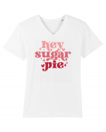 de dragoste in stil retro vintage - Hey Sugar Pie Tricou mânecă scurtă guler V Bărbat Presenter