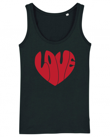 de dragoste in stil retro vintage - Love heart Black