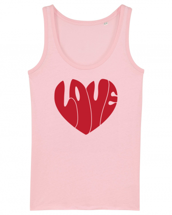 de dragoste in stil retro vintage - Love heart Cotton Pink