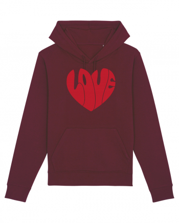 de dragoste in stil retro vintage - Love heart Burgundy