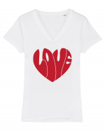 de dragoste in stil retro vintage - Love heart Tricou mânecă scurtă guler V Damă Evoker