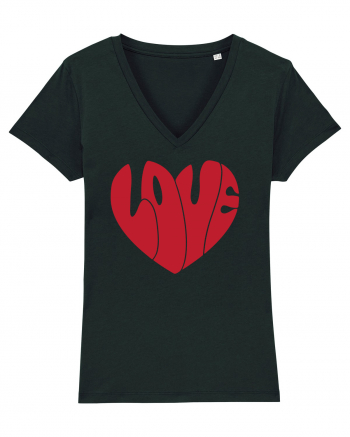 de dragoste in stil retro vintage - Love heart Black