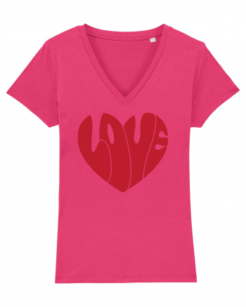 de dragoste in stil retro vintage - Love heart Raspberry