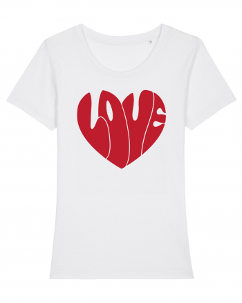 de dragoste in stil retro vintage - Love heart White