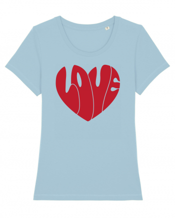 de dragoste in stil retro vintage - Love heart Sky Blue