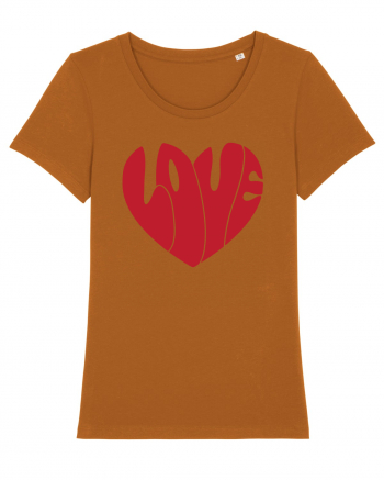 de dragoste in stil retro vintage - Love heart Roasted Orange