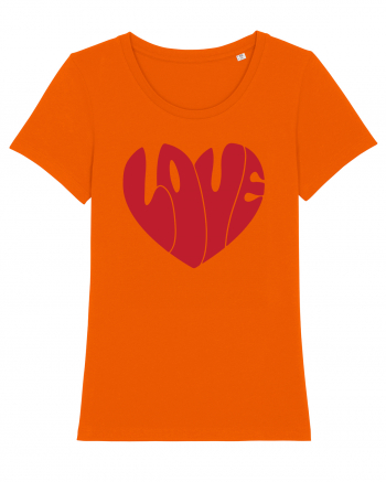 de dragoste in stil retro vintage - Love heart Bright Orange