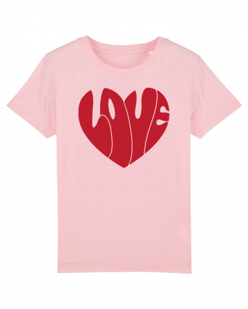 de dragoste in stil retro vintage - Love heart Cotton Pink