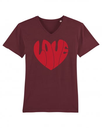 de dragoste in stil retro vintage - Love heart Burgundy