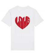 de dragoste in stil retro vintage - Love heart Tricou mânecă scurtă Unisex Rocker