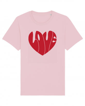 de dragoste in stil retro vintage - Love heart Cotton Pink