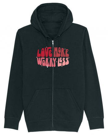 de dragoste in stil retro vintage - Love More Worry Less Black