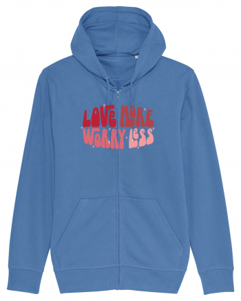 de dragoste in stil retro vintage - Love More Worry Less Bright Blue