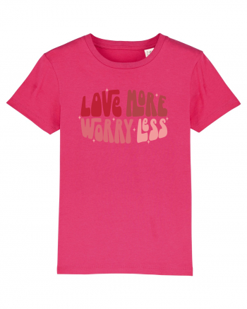 de dragoste in stil retro vintage - Love More Worry Less Raspberry