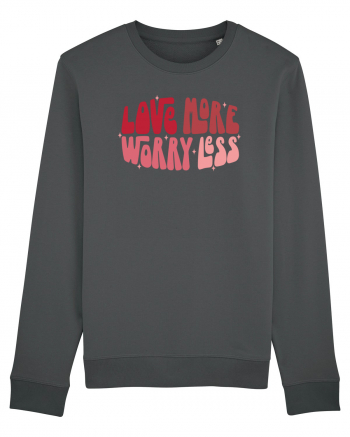 de dragoste in stil retro vintage - Love More Worry Less Anthracite