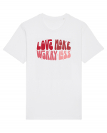 de dragoste in stil retro vintage - Love More Worry Less Tricou mânecă scurtă Unisex Rocker