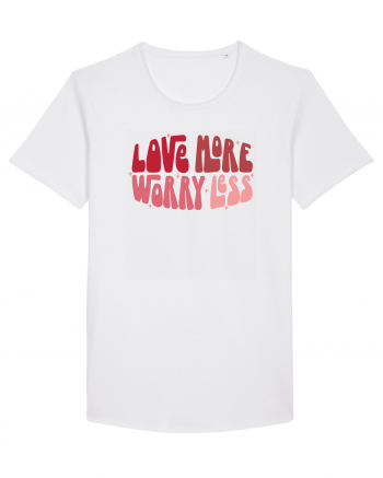 de dragoste in stil retro vintage - Love More Worry Less White