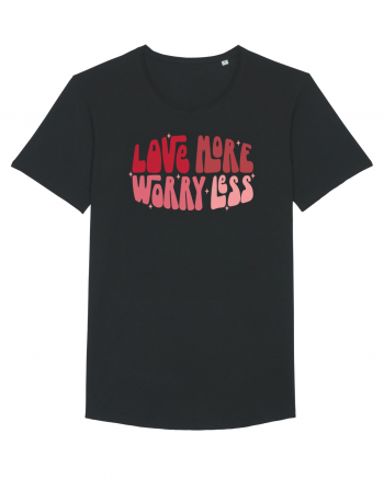 de dragoste in stil retro vintage - Love More Worry Less Black