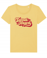 de dragoste in stil retro vintage - Sweet Heart Tricou mânecă scurtă guler larg fitted Damă Expresser