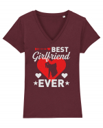 pentru îndrăgostiți - Best girlfriend ever Tricou mânecă scurtă guler V Damă Evoker