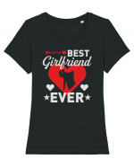 pentru îndrăgostiți - Best girlfriend ever Tricou mânecă scurtă guler larg fitted Damă Expresser