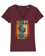 pentru îndrăgostiți - Happy Valentines day Tricou mânecă scurtă guler V Damă Evoker