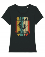 pentru îndrăgostiți - Happy Valentines day Tricou mânecă scurtă guler larg fitted Damă Expresser