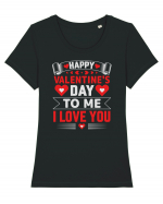 pentru îndrăgostiți - Happy Valentines Day v2 Tricou mânecă scurtă guler larg fitted Damă Expresser