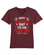 pentru îndrăgostiți - Happy Valentines Day v2 Tricou mânecă scurtă guler V Bărbat Presenter