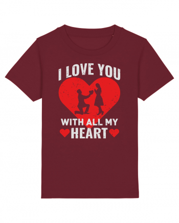 pentru îndrăgostiți - I love you with all my heart Burgundy