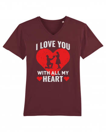 pentru îndrăgostiți - I love you with all my heart Burgundy