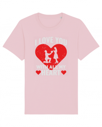 pentru îndrăgostiți - I love you with all my heart Cotton Pink