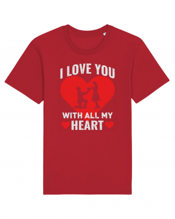 pentru îndrăgostiți - I love you with all my heart Red