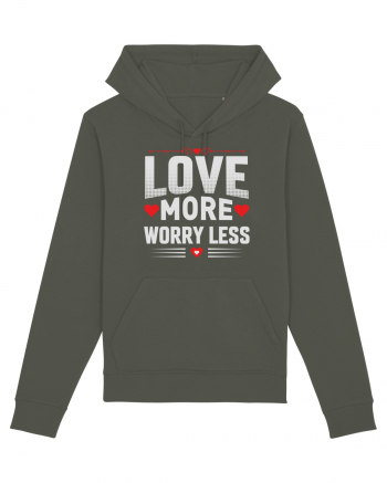 pentru îndrăgostiți - Love more worry less Khaki