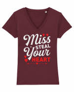 pentru îndrăgostiți - Miss steal your heart Tricou mânecă scurtă guler V Damă Evoker