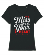 pentru îndrăgostiți - Miss steal your heart Tricou mânecă scurtă guler larg fitted Damă Expresser