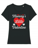 pentru îndrăgostiți - Mommy little valentine Tricou mânecă scurtă guler larg fitted Damă Expresser