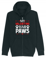 pentru îndrăgostiți - My valentine has paws Hanorac cu fermoar Unisex Connector