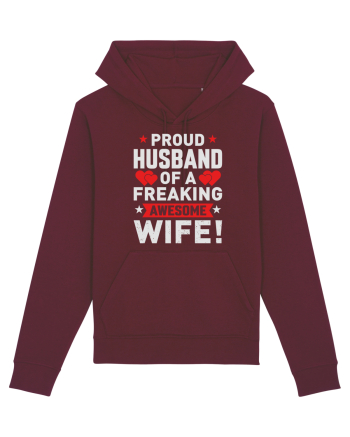 pentru îndrăgostiți - Proud husband of a freaking awesome wife Burgundy