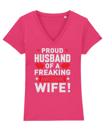 pentru îndrăgostiți - Proud husband of a freaking awesome wife Raspberry