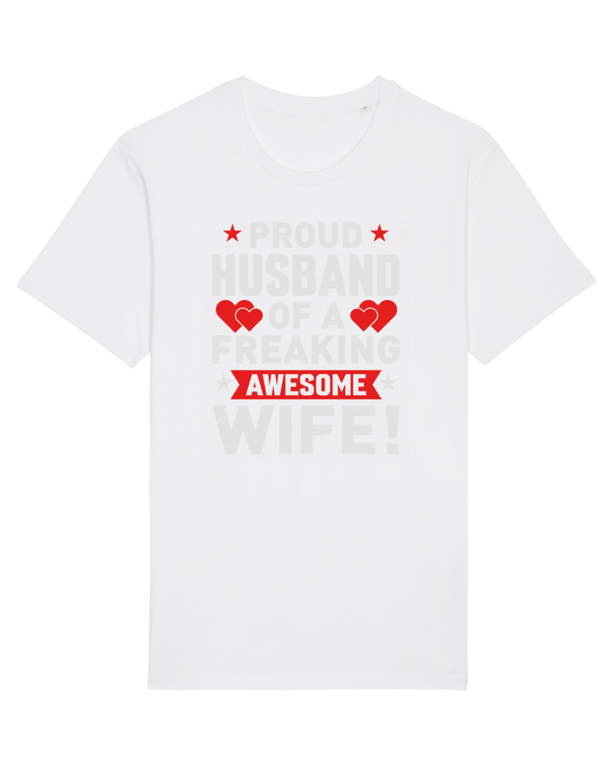 Tricou mânecă scurtă Unisex Rocker White