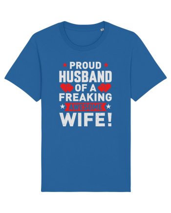 pentru îndrăgostiți - Proud husband of a freaking awesome wife Royal Blue