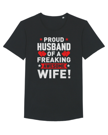 pentru îndrăgostiți - Proud husband of a freaking awesome wife Black