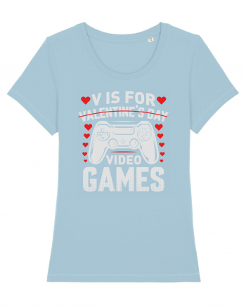 pentru îndrăgostiți - V is for Valentines Day video games Sky Blue